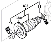 Induit réf. 1 614 010 703 BOSCH